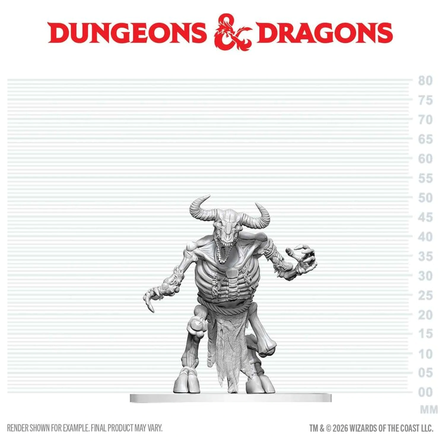 Dungeons & Dragons Nolzur's Marvelous Miniatures Nenamaľovaná miniatúra kostry Minotaura 17 cm produktová fotografia