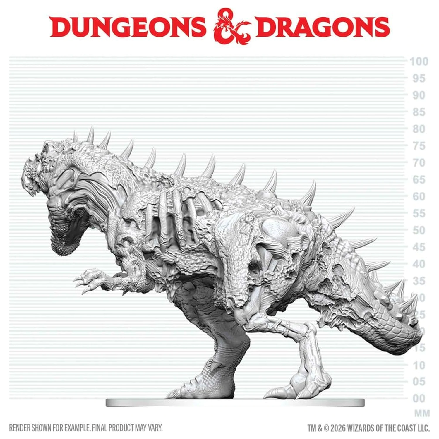 Dungeons & Dragons Nolzur's Marvelous Miniatures Nenamaľovaná miniatúra Tyrannosaurus Zombie 20 cm produktová fotografia
