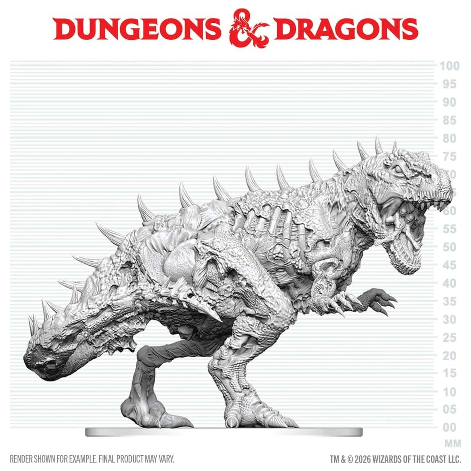 Dungeons & Dragons Nolzur's Marvelous Miniatures Nenamaľovaná miniatúra Tyrannosaurus Zombie 20 cm produktová fotografia