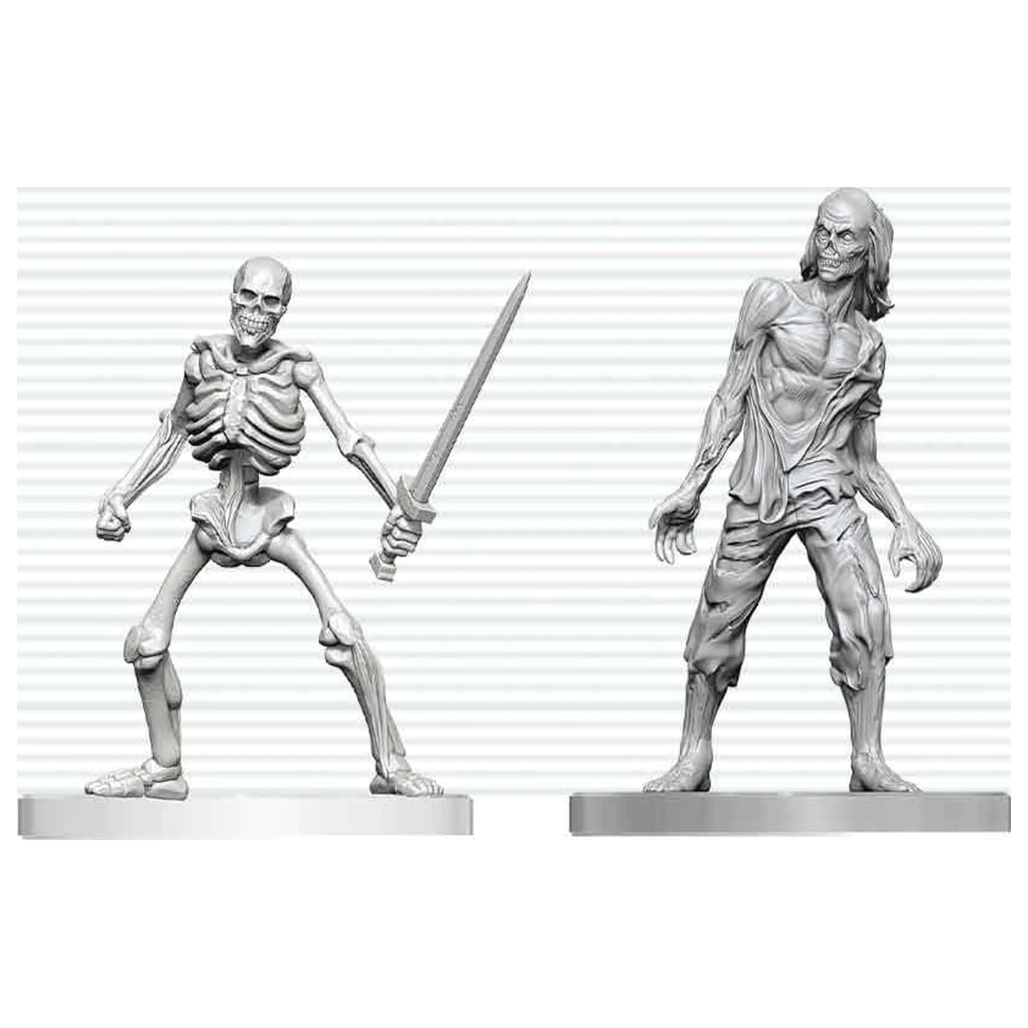 Dungeons & Dragons Nolzur's Marvelous Miniatures Nenatreté miniatúrne Zombie a Skeleton 14 cm produktová fotografia