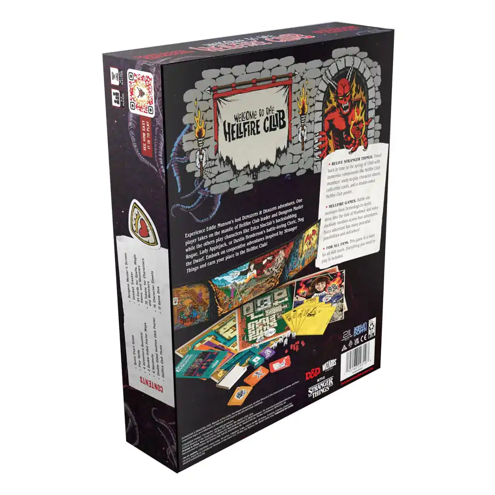 Dungeons & Dragons stolová hra Stranger Things: Welcome to the Hellfire Club anglická produktová fotografia