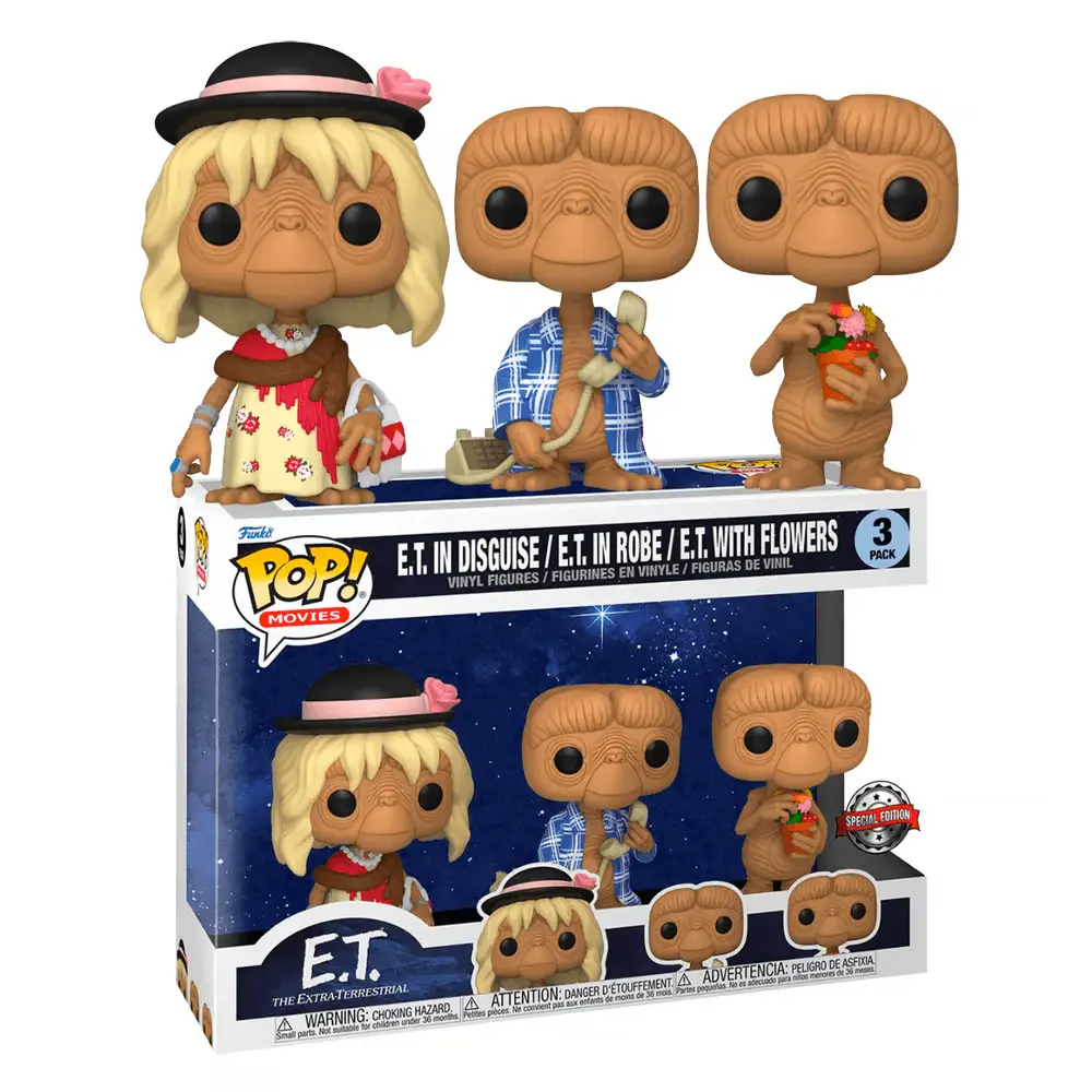 E.T. 40th Anniversary POP! Movies Vinyl Figúrka E.T. 3 db-os csomag 9 cm termékfotó