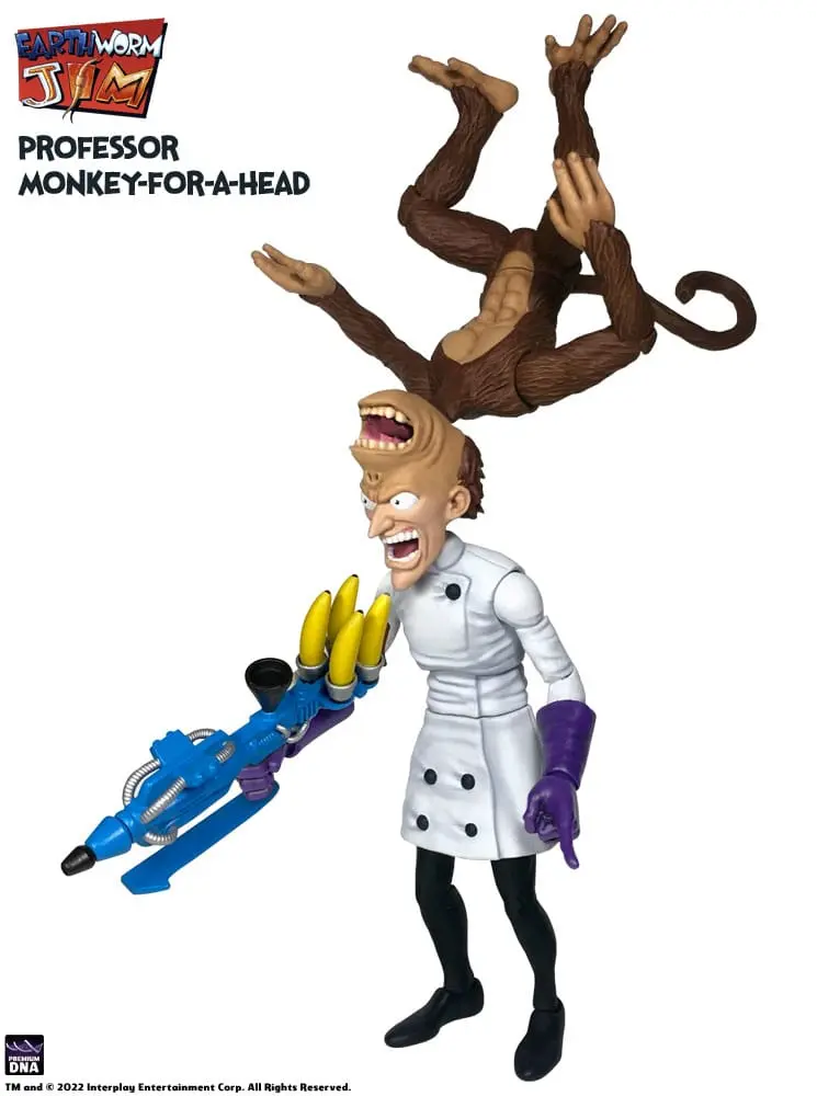 Earthworm Jim Akčná figúrka Wave 1: Professor Monkey-For-A-Head 28 cm produktová fotografia