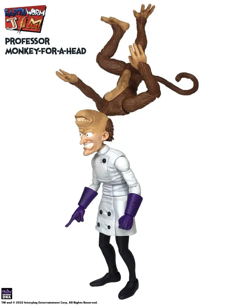 Earthworm Jim Akčná figúrka Wave 1: Professor Monkey-For-A-Head 28 cm produktová fotografia