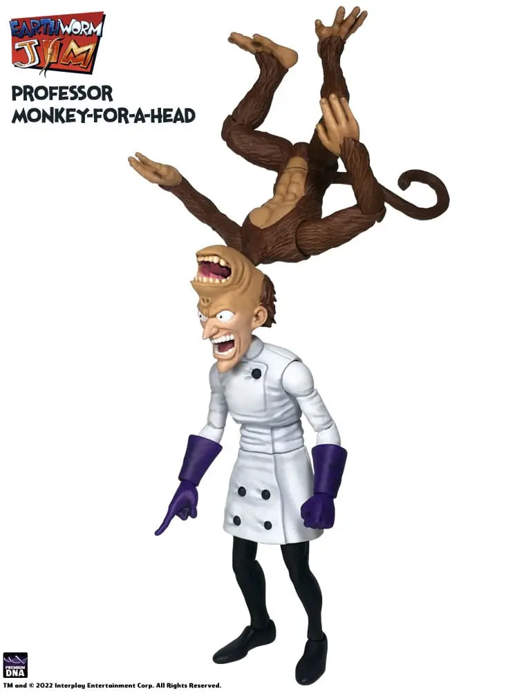 Earthworm Jim Akčná figúrka Wave 1: Professor Monkey-For-A-Head 28 cm produktová fotografia