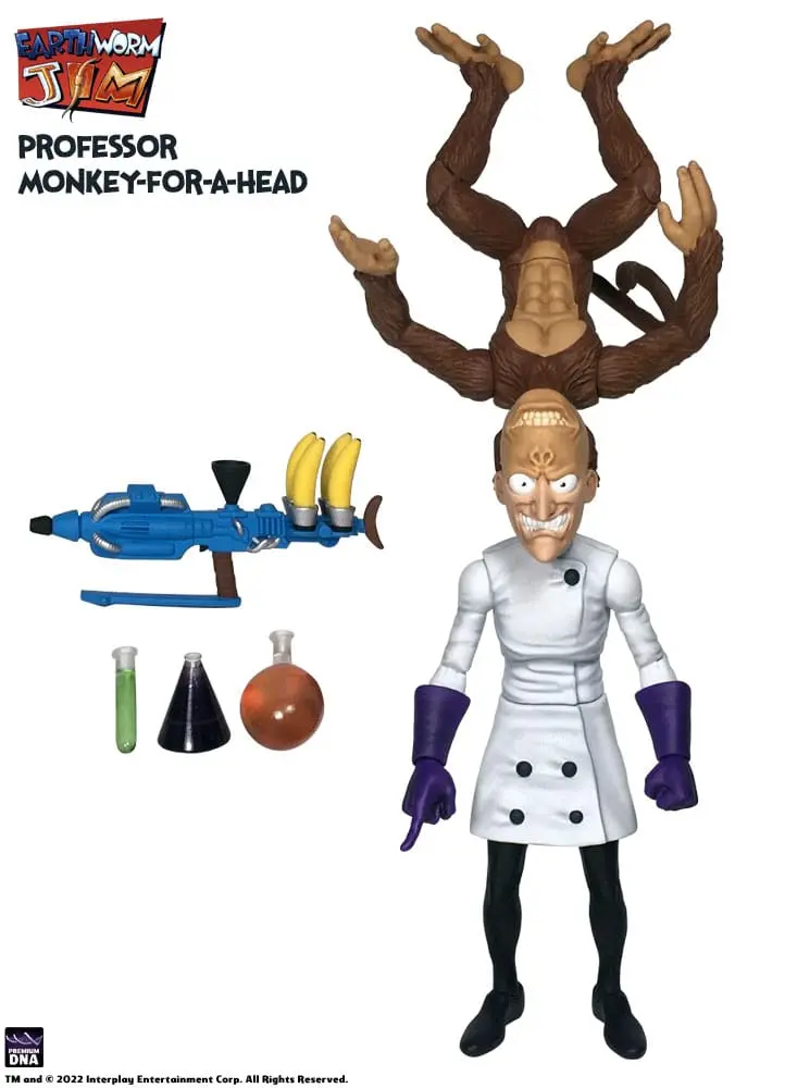 Earthworm Jim Akčná figúrka Wave 1: Professor Monkey-For-A-Head 28 cm produktová fotografia