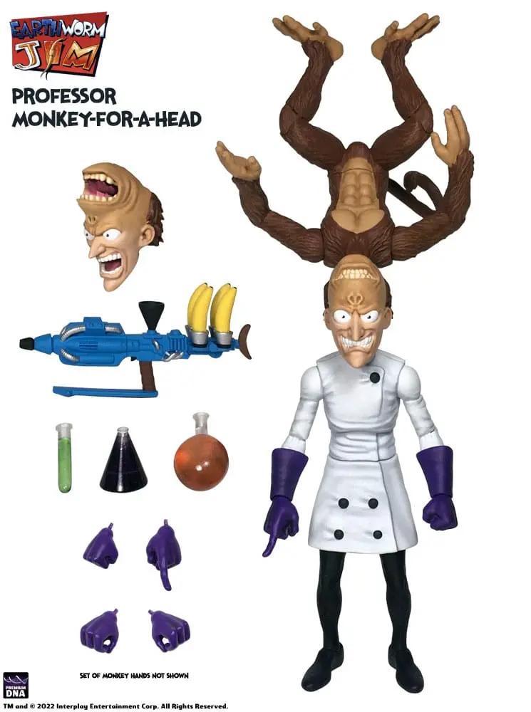 Earthworm Jim Akčná figúrka Wave 1: Professor Monkey-For-A-Head 28 cm produktová fotografia