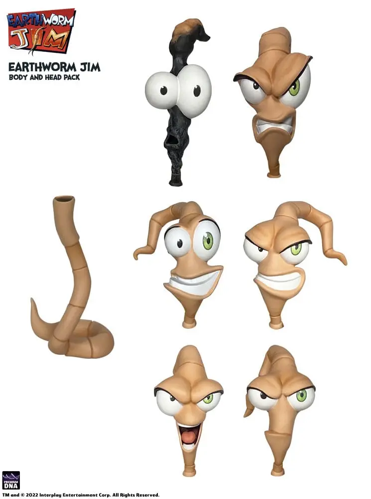 Earthworm Jim Accessory Pack Wave 1: Telo červa & Jimove hlavy produktová fotografia