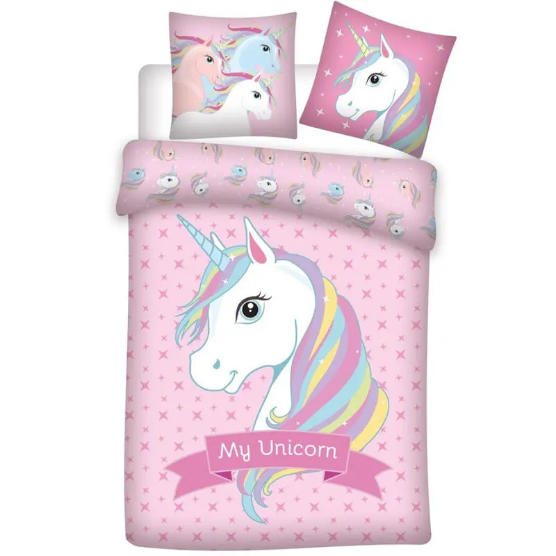 Unicorn mikro vláknový povlak na paplón posteľ 90cm produktová fotografia