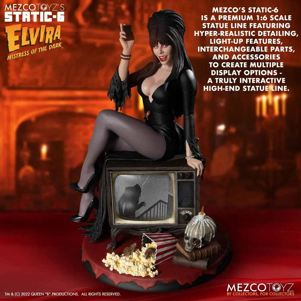 Elvira Mistress of the Dark Static-6 PVC Socha 1/6 Elvira 42 cm produktová fotografia