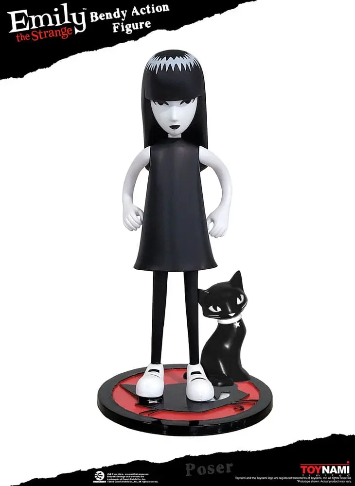 Emily the Strange Akčná figúrka Bendy Emily & Mystery Kitty 25 cm produktová fotografia