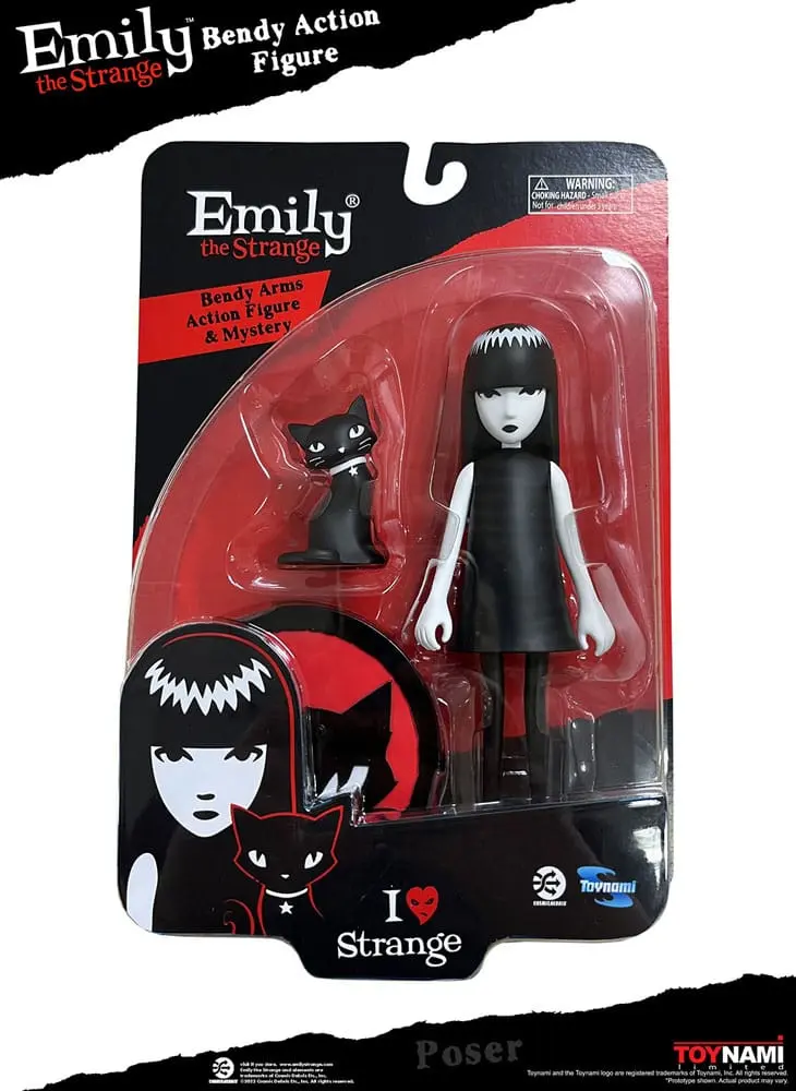 Emily the Strange Akčná figúrka Bendy Emily & Mystery Kitty 25 cm produktová fotografia