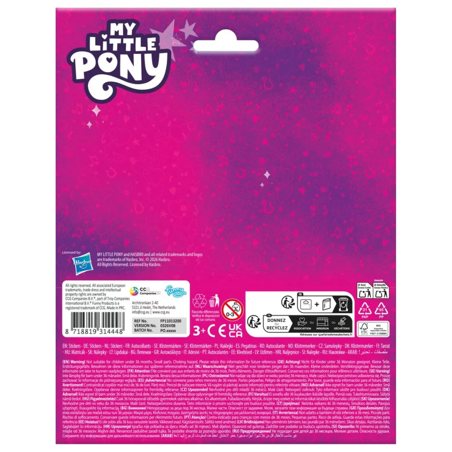 My Little Pony Colorful Crew Nálepka produktová fotografia
