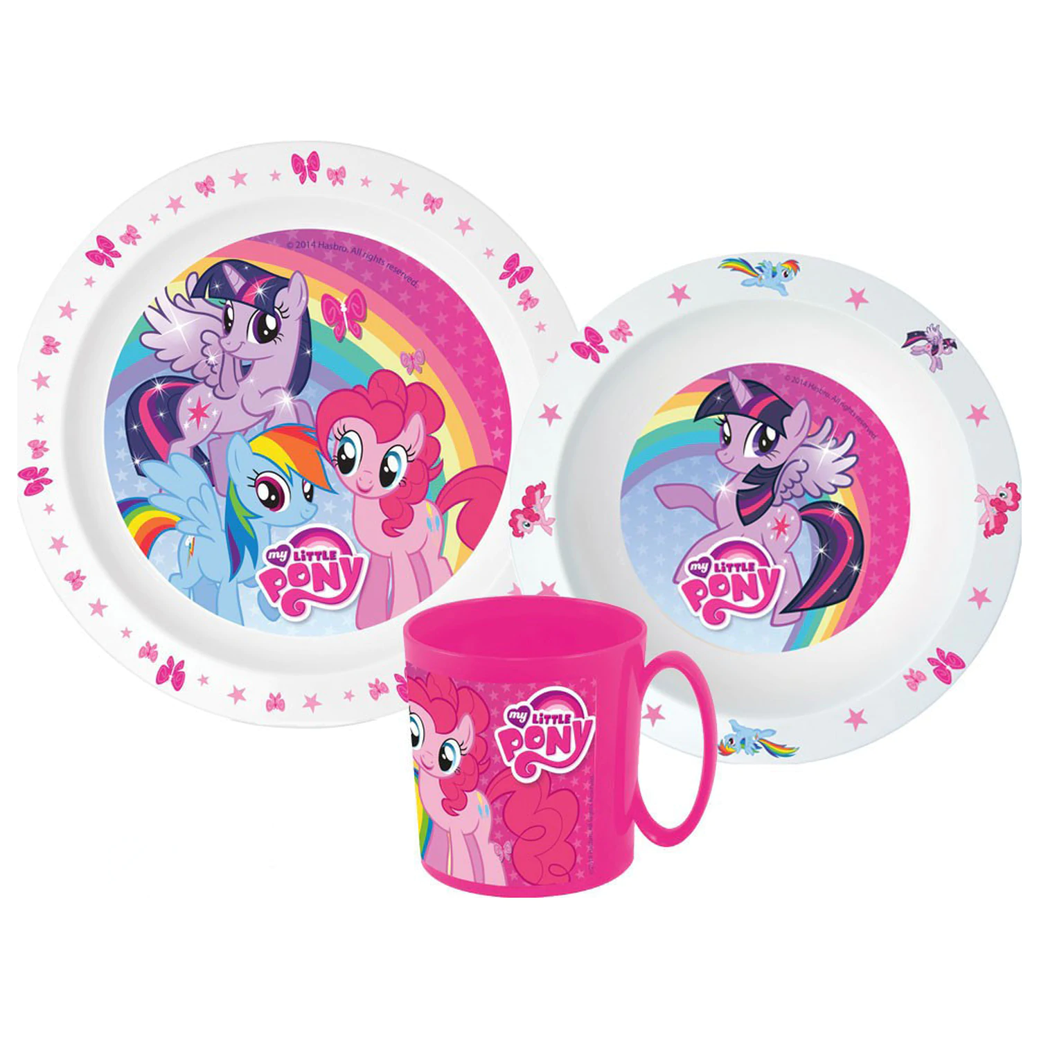 My Little Pony ružový jedálenský set, micro plastový set s 350 ml hrnčekom produktová fotografia