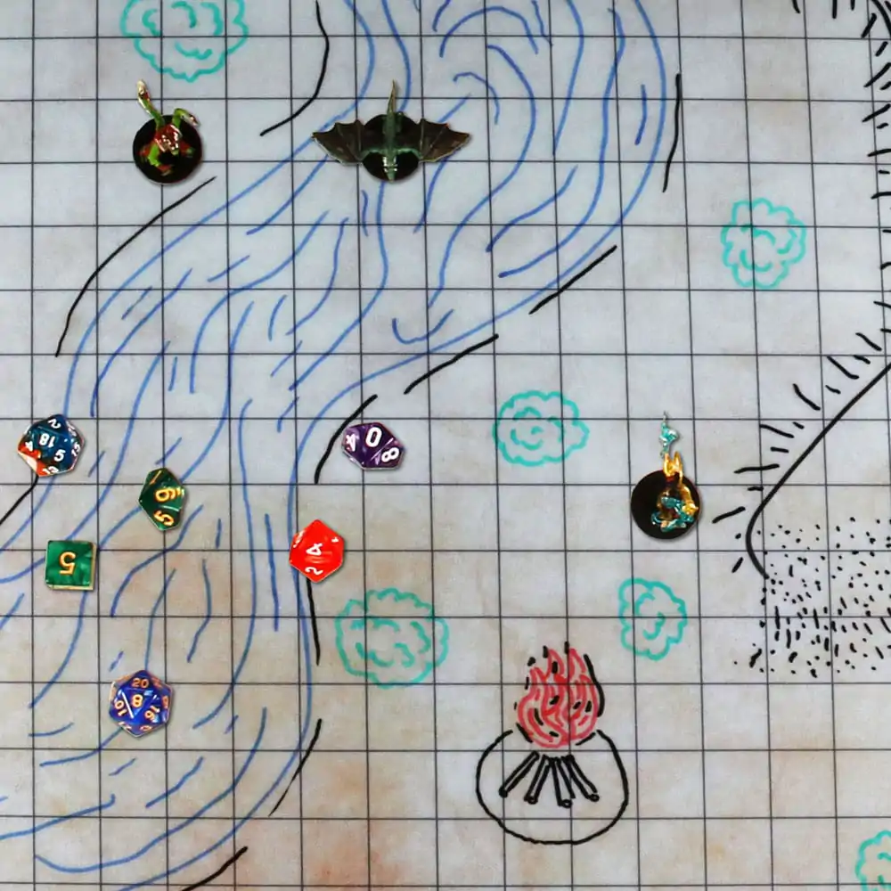 Vylepšená RPG Series Grid Mat Deluxe Edition DnD Mapa produktová fotografia