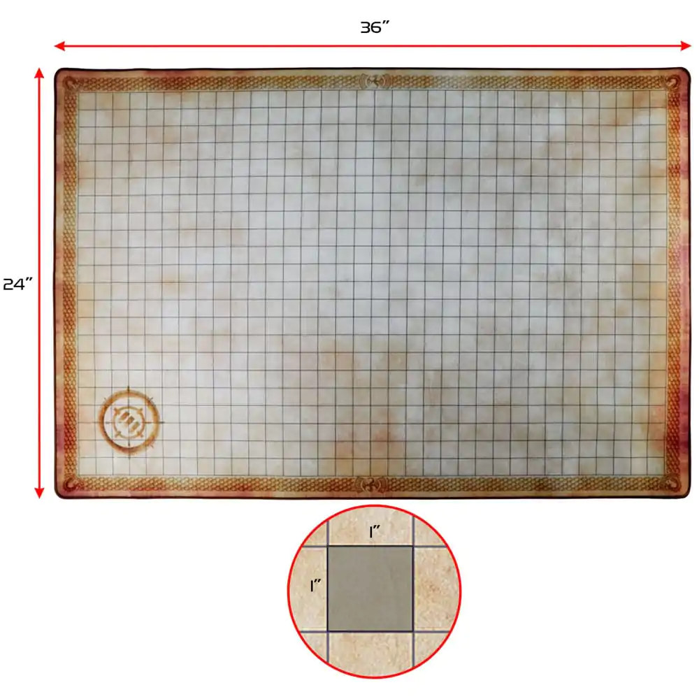 Vylepšená RPG Series Grid Mat Deluxe Edition DnD Mapa produktová fotografia