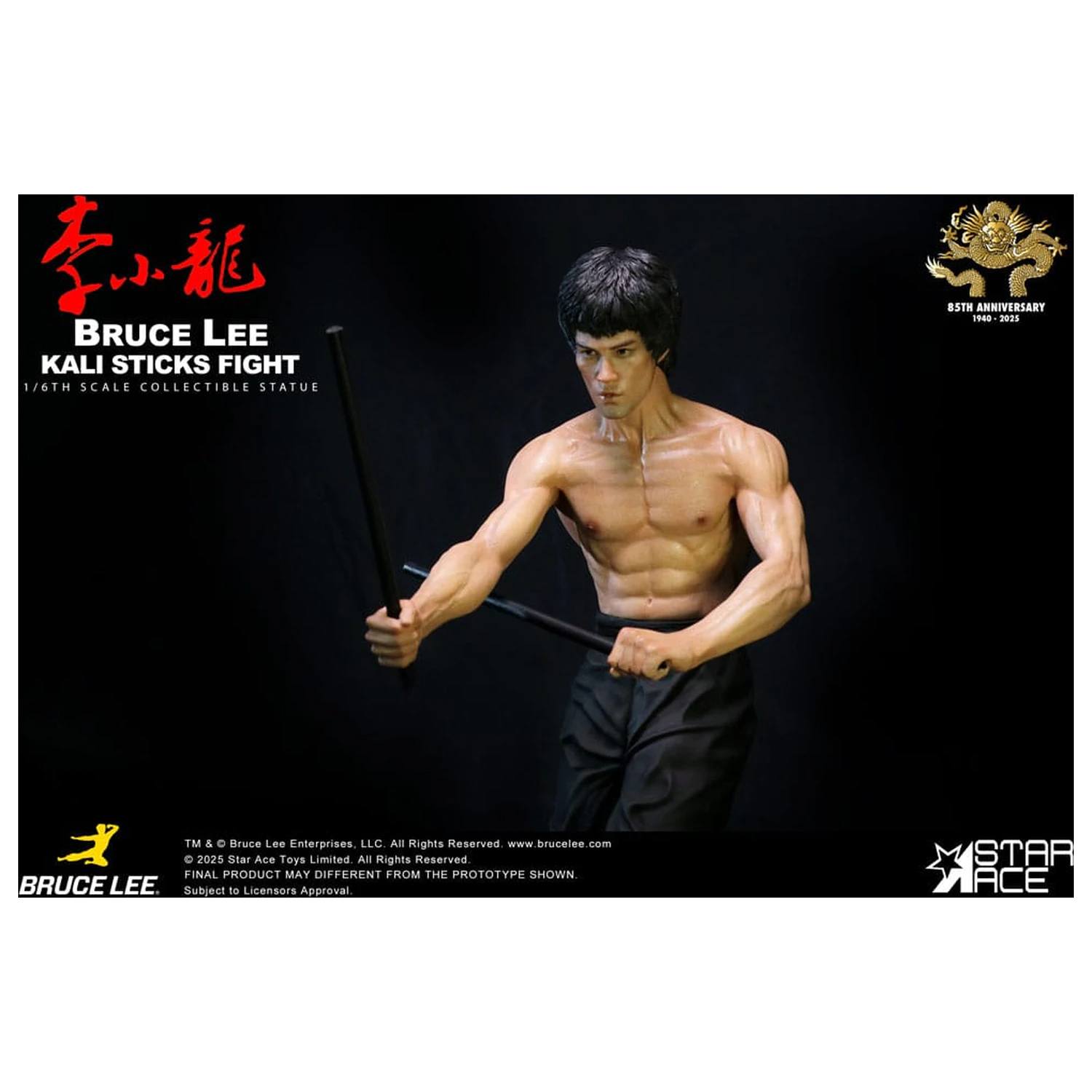 Enter the Dragon Movie Socha 1/6 Bruce Lee Kali Sticks Fight Deluxe Basement Verzia 30 cm produktová fotografia