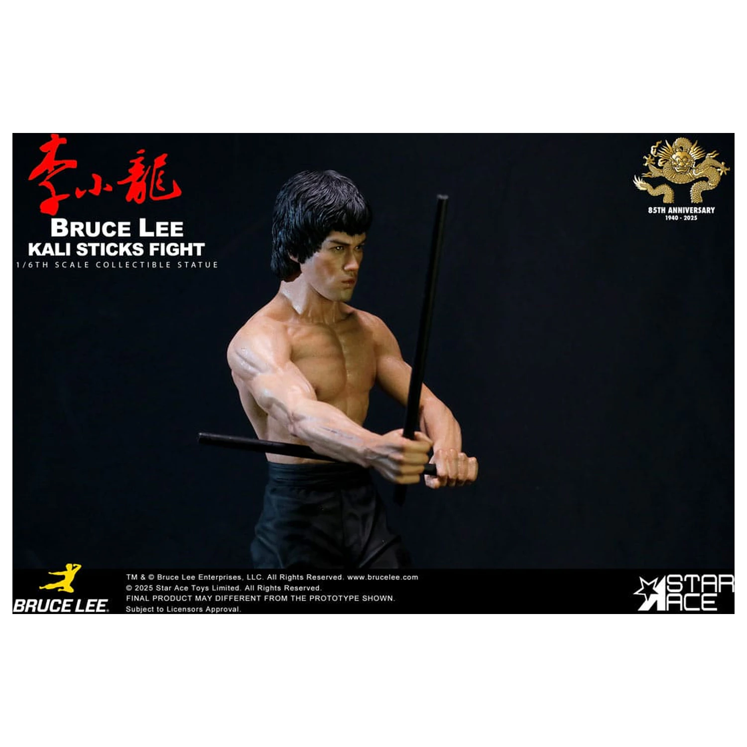 Enter the Dragon Movie Socha 1/6 Bruce Lee Kali Sticks Fight Normal Basement Verzia 30 cm produktová fotografia