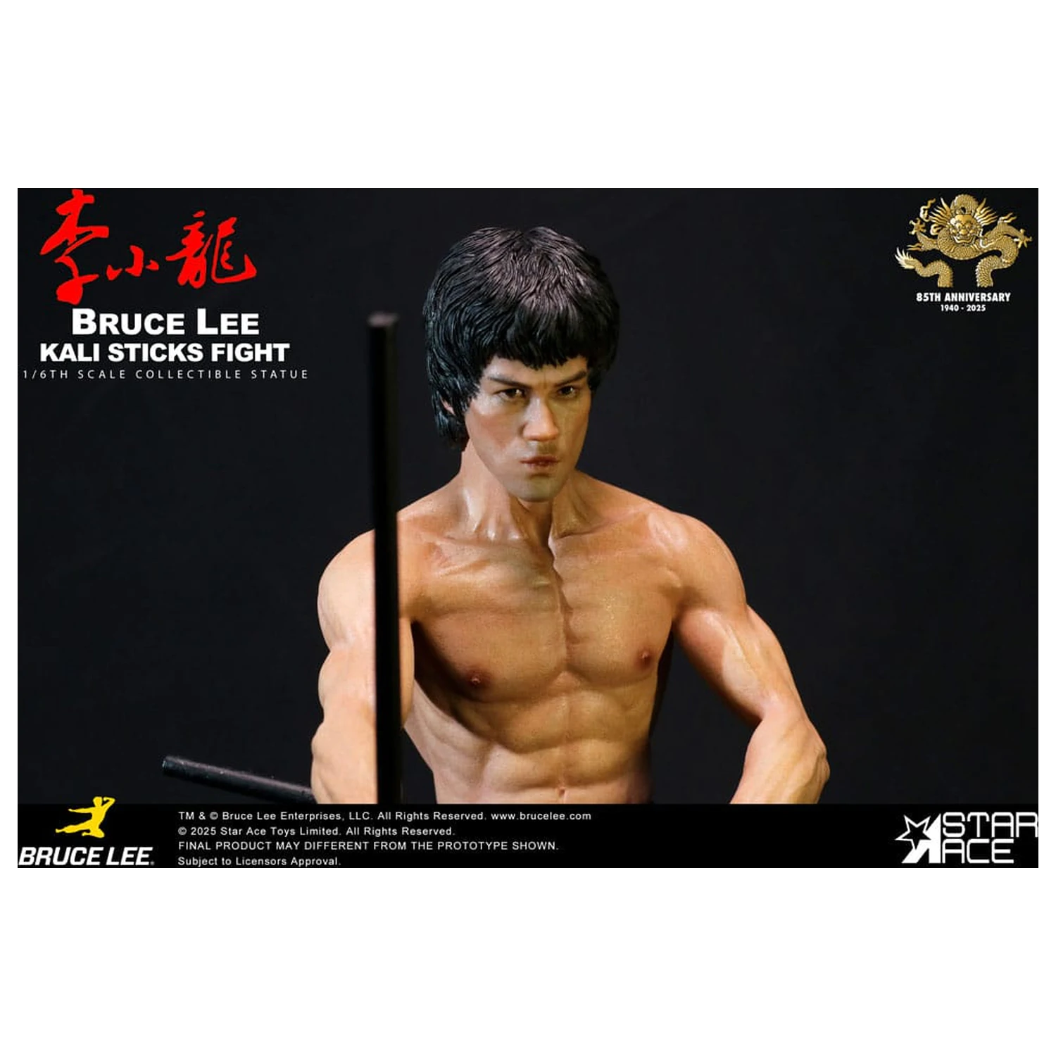 Enter the Dragon Movie Socha 1/6 Bruce Lee Kali Sticks Fight Normal Basement Verzia 30 cm produktová fotografia