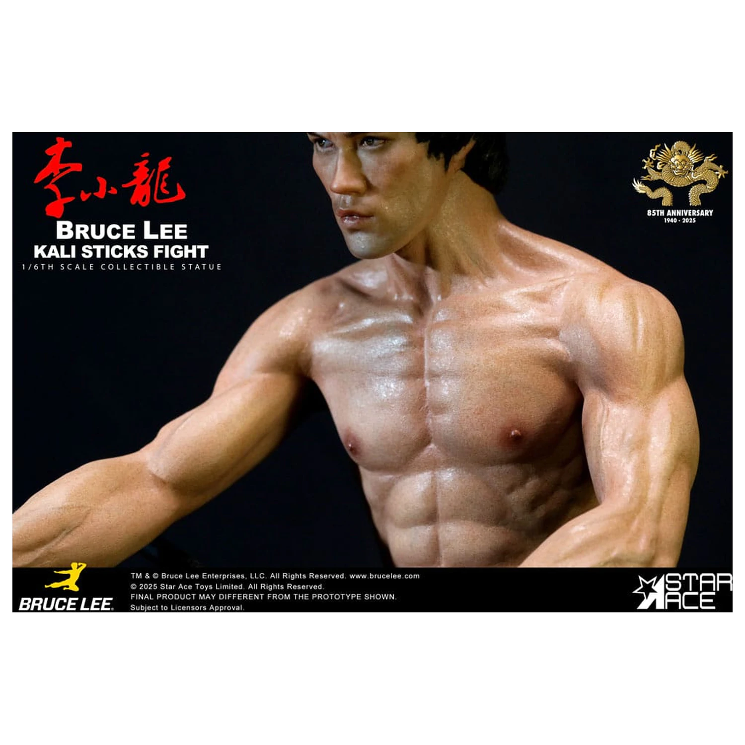Enter the Dragon Movie Socha 1/6 Bruce Lee Kali Sticks Fight Normal Basement Verzia 30 cm produktová fotografia