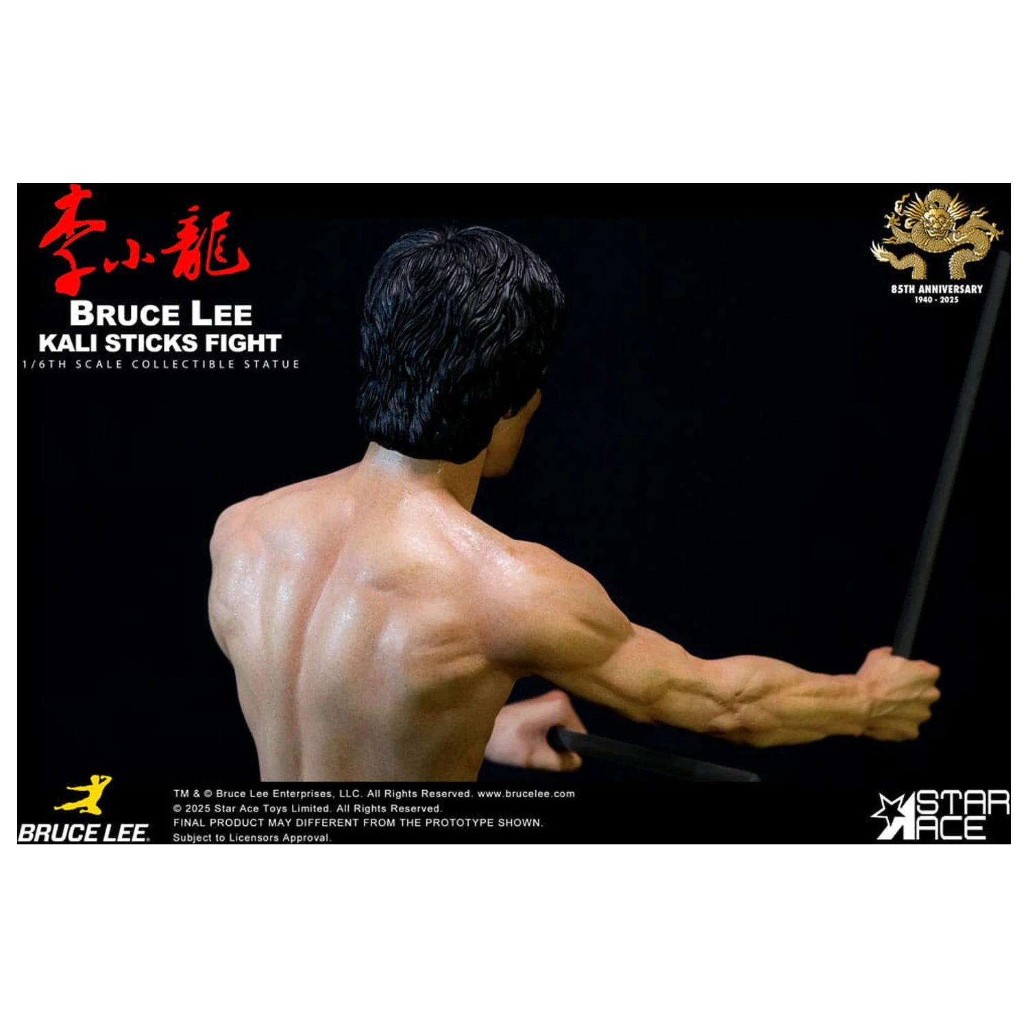 Enter the Dragon Movie Socha 1/6 Bruce Lee Kali Sticks Fight Normal Basement Verzia 30 cm produktová fotografia
