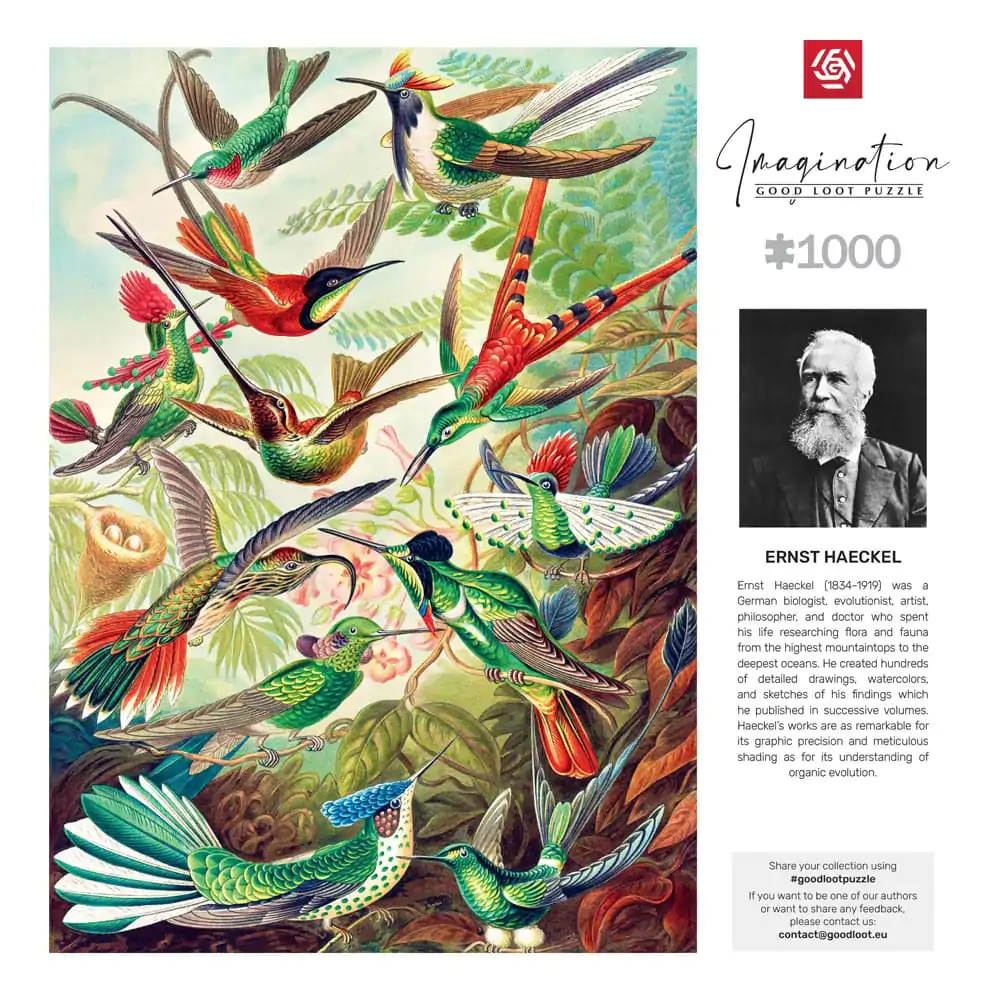 Ernst Haeckel Imagination Puzzle Hummingbirds/Kolibry (1000 kusov) termékfotó