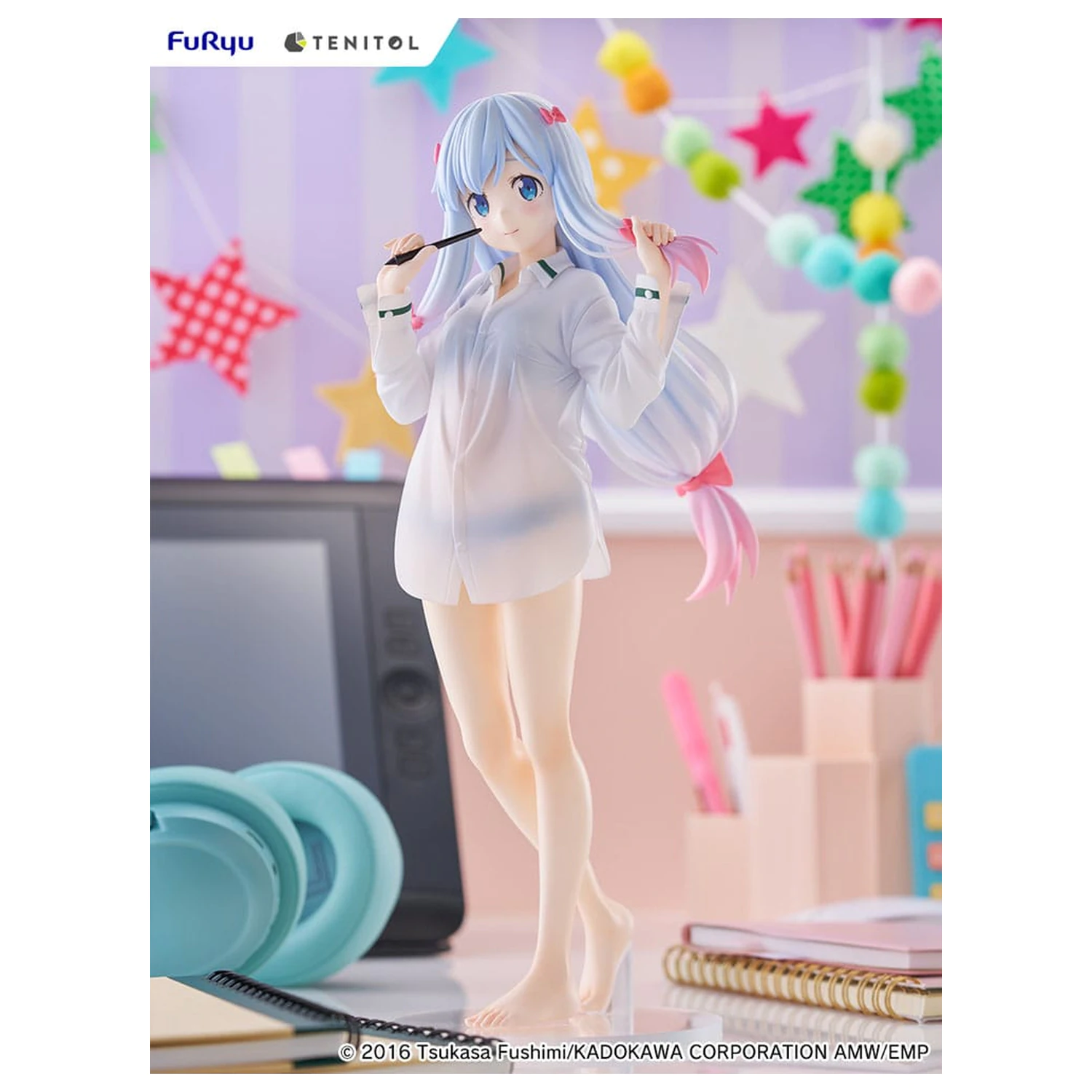 Eromanga Sensei Tenitol vysoká PVC socha Sagiri Izumi Shirts Ver. 30 cm produktová fotografia