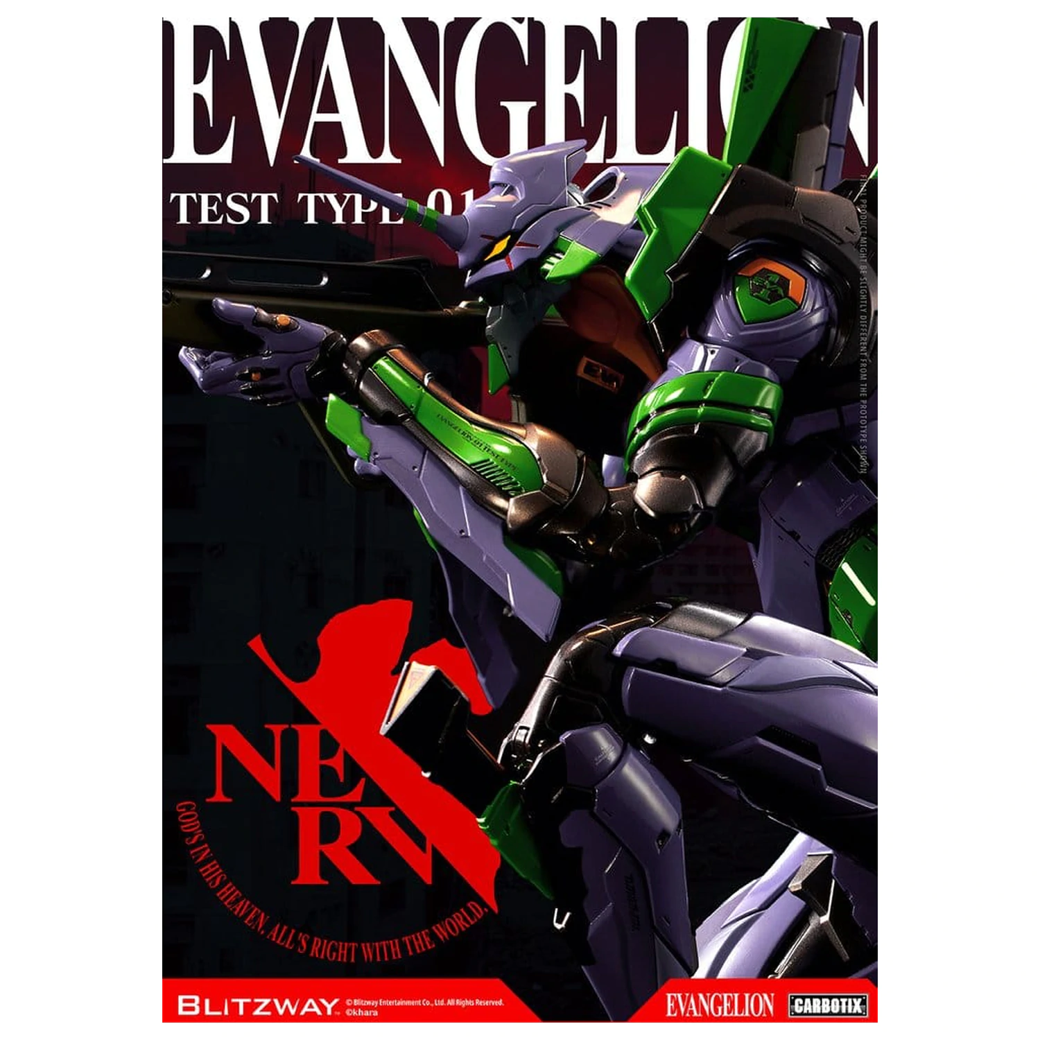 Evangelion Carbotix akčná figúrka Evangelion Unit-01 Test Type (Standard Ver.) 33 cm produktová fotografia