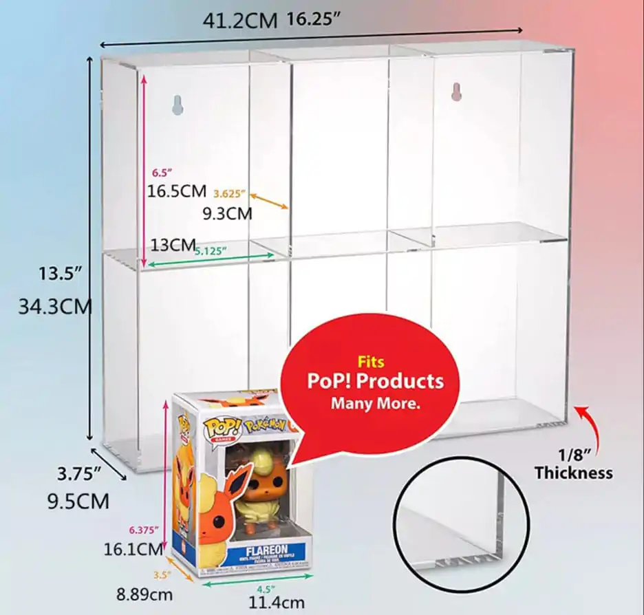 Evoretro Akrylová vitrína pre 6 Funko Pop figúrok produktová fotografia