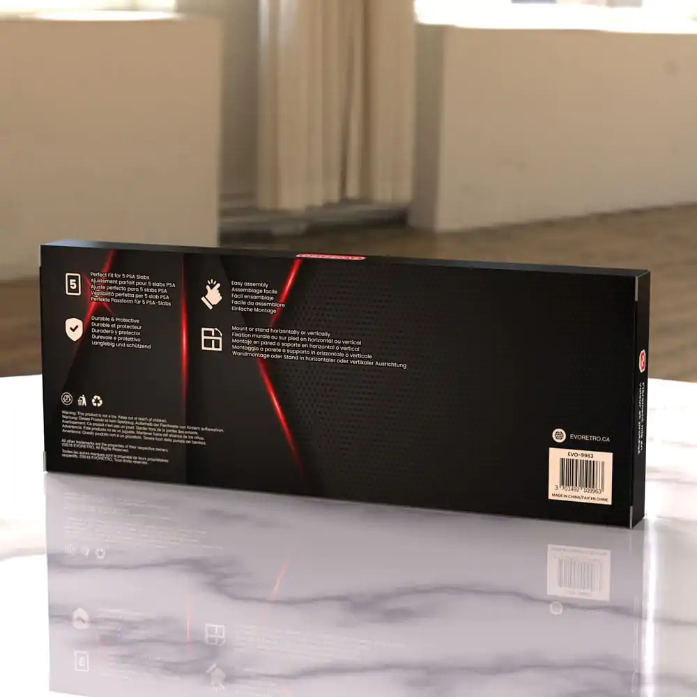Evoretro rám na vystavenie hodnotených kariet pre 5 PSA hodnotených kariet produktová fotografia