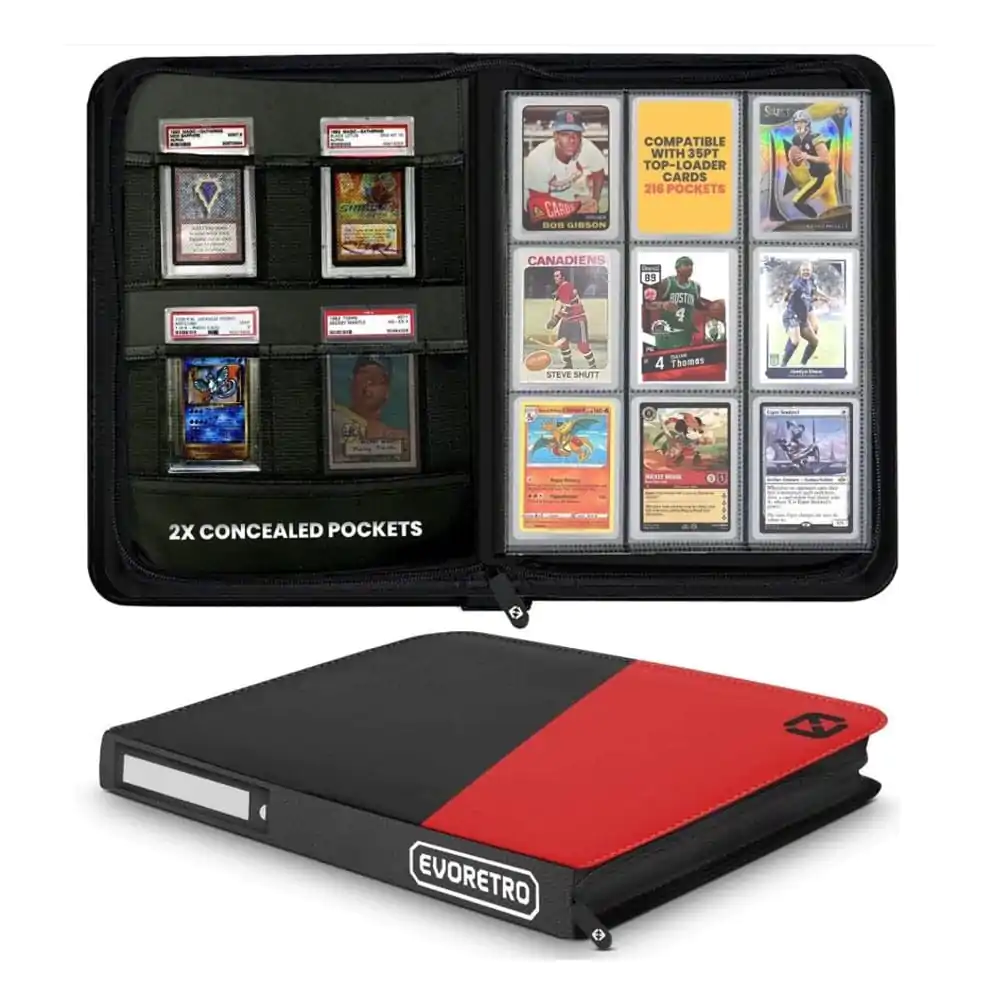 Evoretro Shield+ Topload Cards Binder 216 kariet Čierna/Červená produktová fotografia