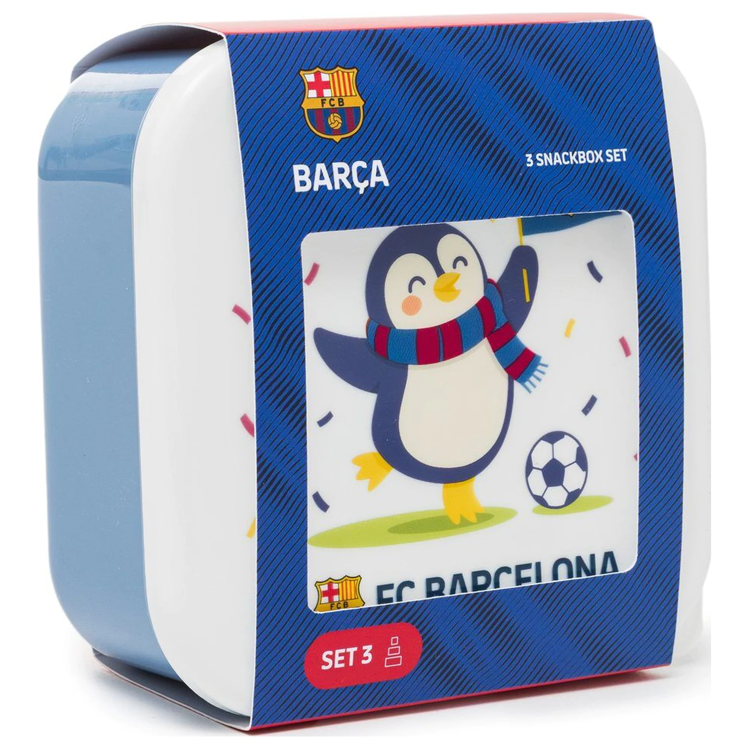 F.C. Barcelona 3-dielna sada obedárov produktová fotografia