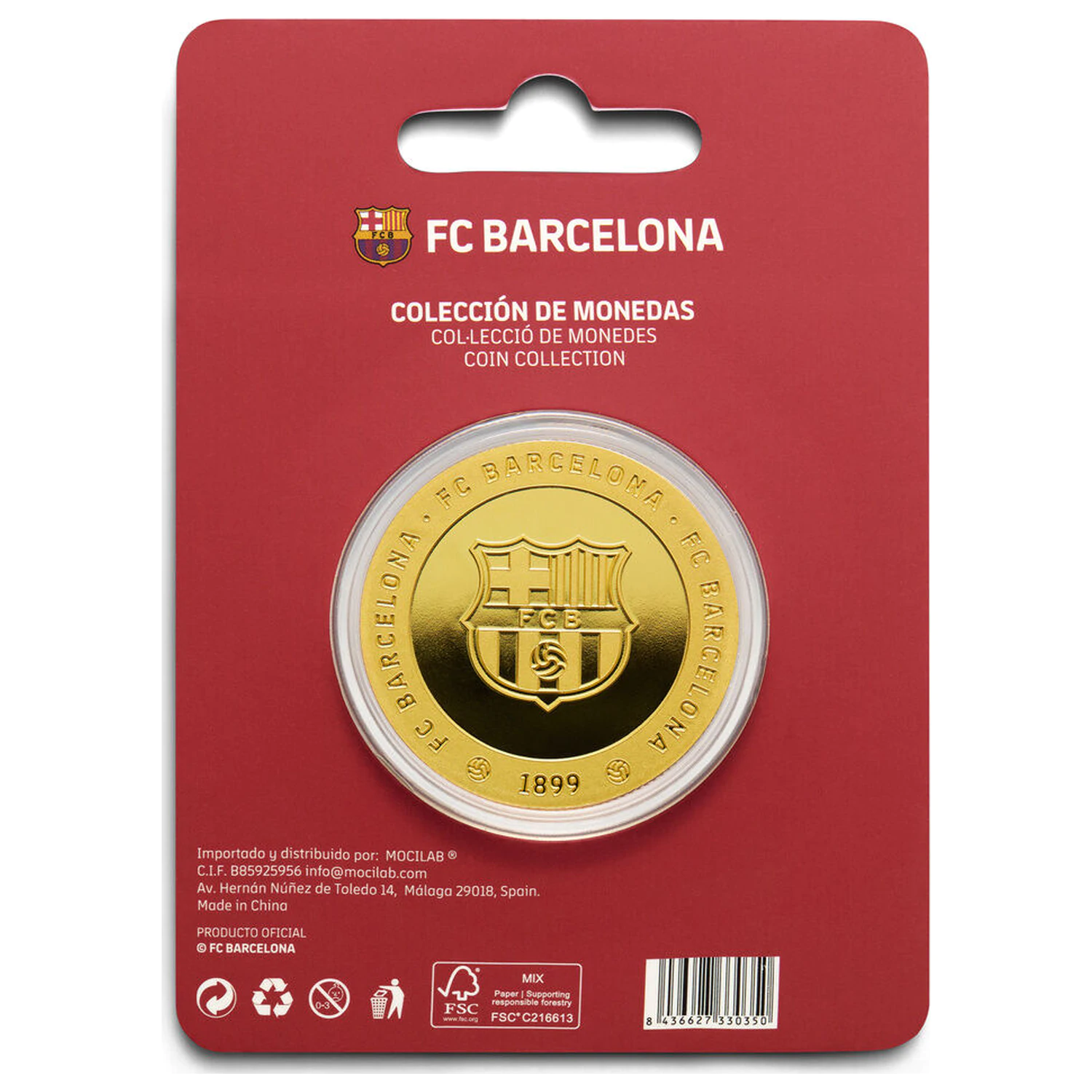 F.C. Barcelona Barca pamätná minca produktová fotografia