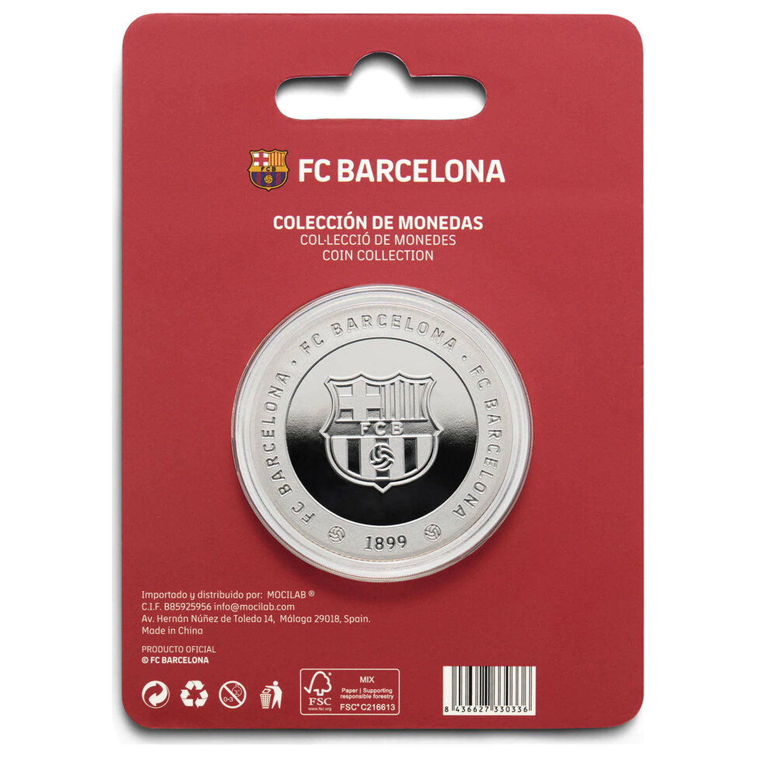 F.C. Barcelona Camp Nou pamätná minca produktová fotografia