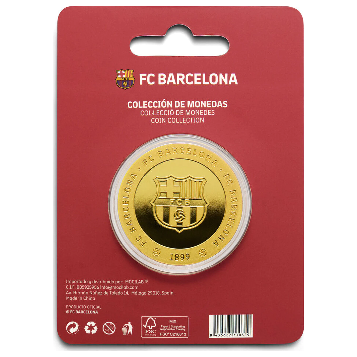F.C. Barcelona Camp Nou pamätná minca produktová fotografia
