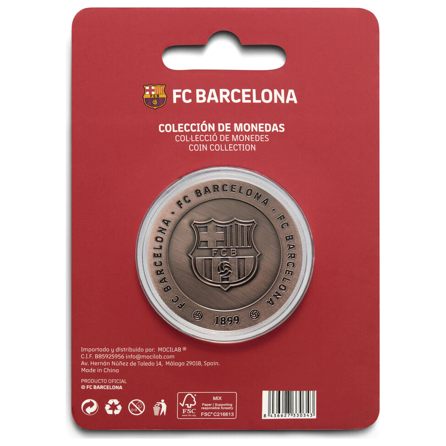 F.C. Barcelona Forza Barca pamätná minca produktová fotografia