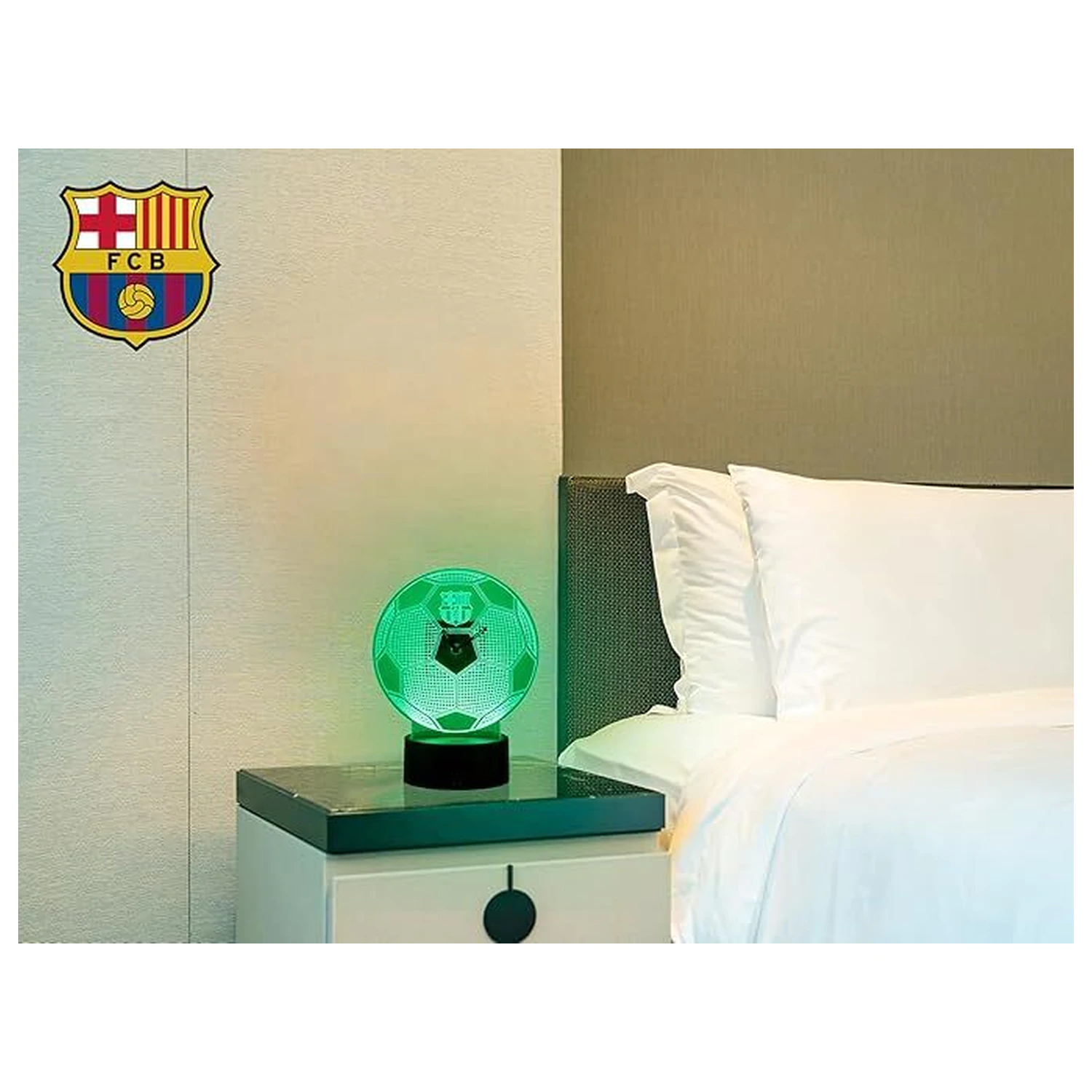 F.C. Barcelona LED metakrylátové hodiny produktová fotografia