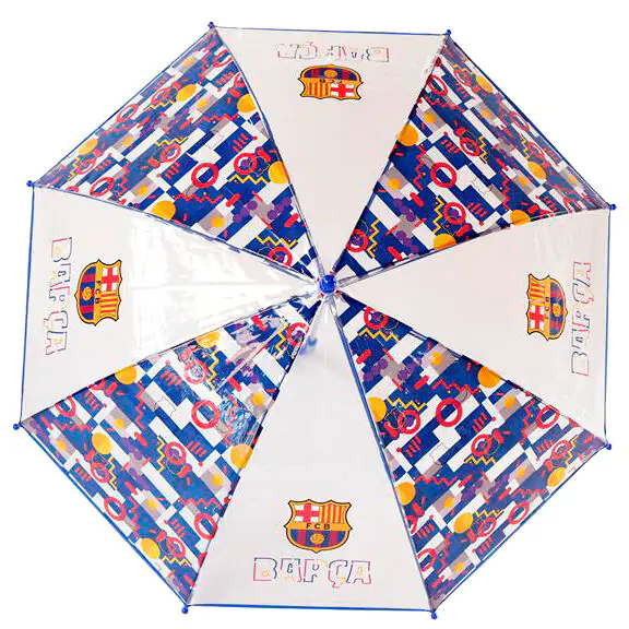 F.C Barcelona manuálny priehľadný dáždnik 48 cm produktová fotografia
