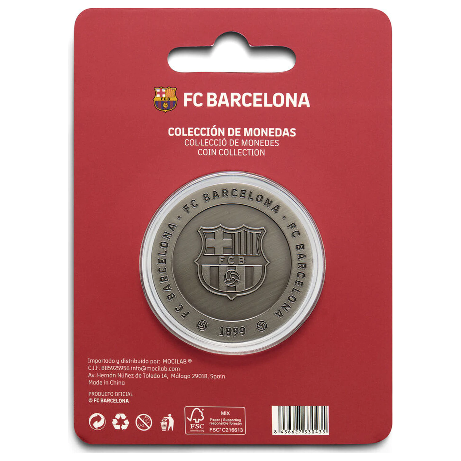 F.C. Barcelona Massia pamätná minca produktová fotografia