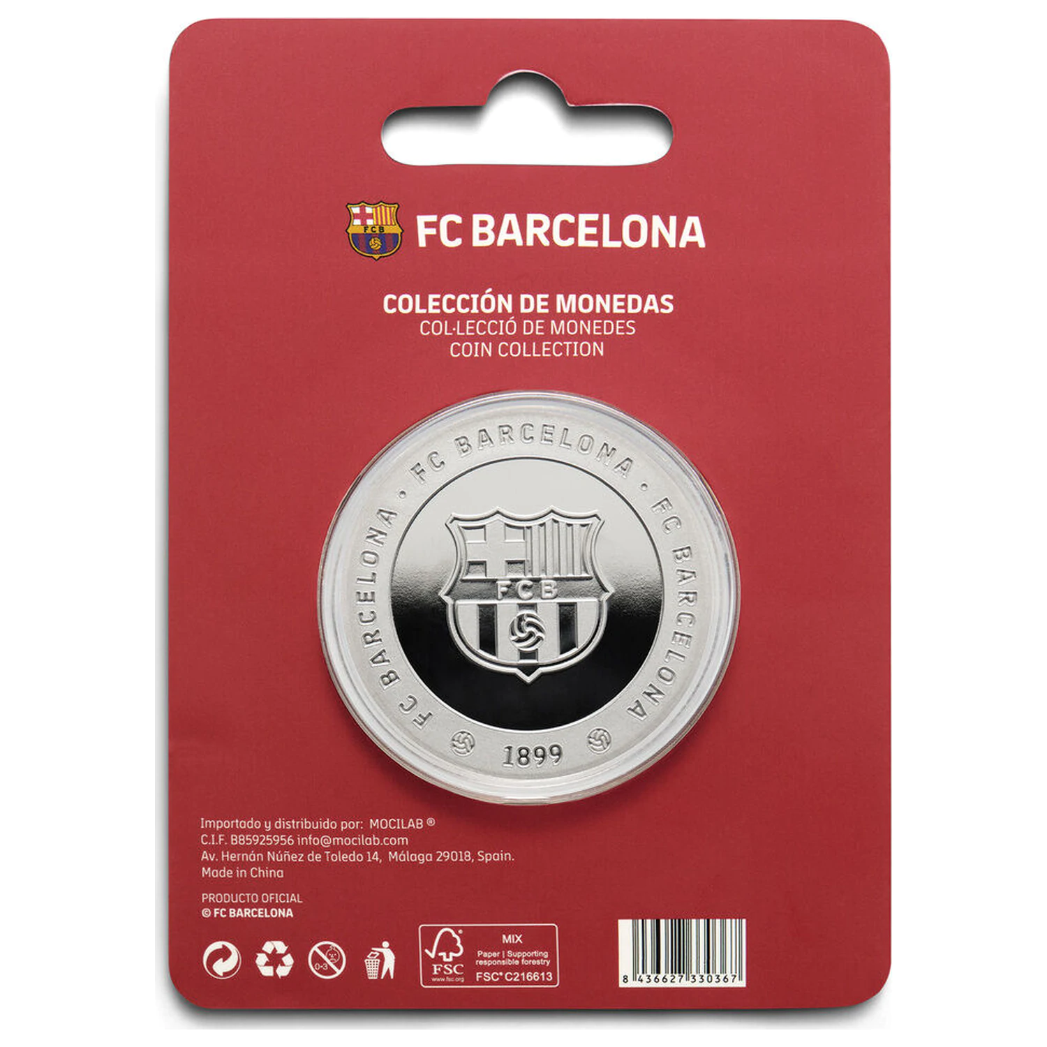 F.C. Barcelona Mes Que Un Club pamätná minca produktová fotografia