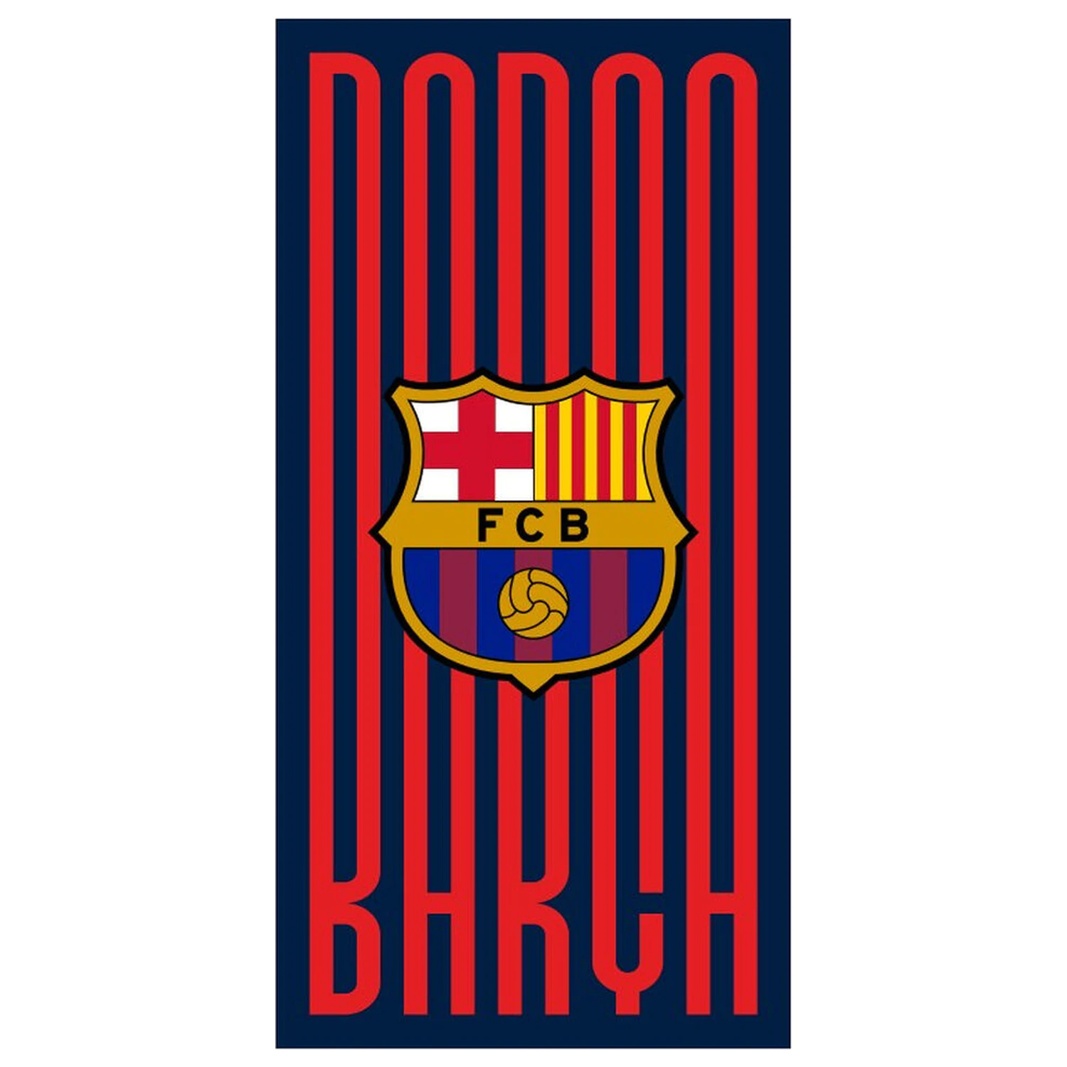 F.C Barcelona plážová osuška z mikrovlákna produktová fotografia