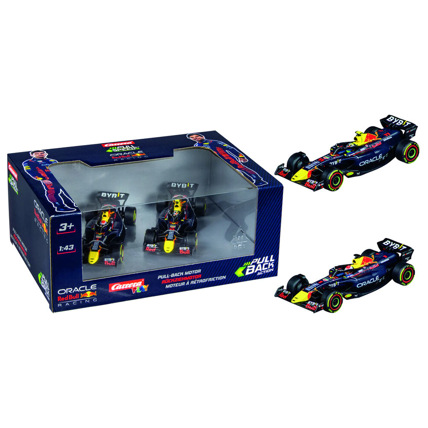 F1 Red Bull Double Action pack 2 autá pull back produktová fotografia