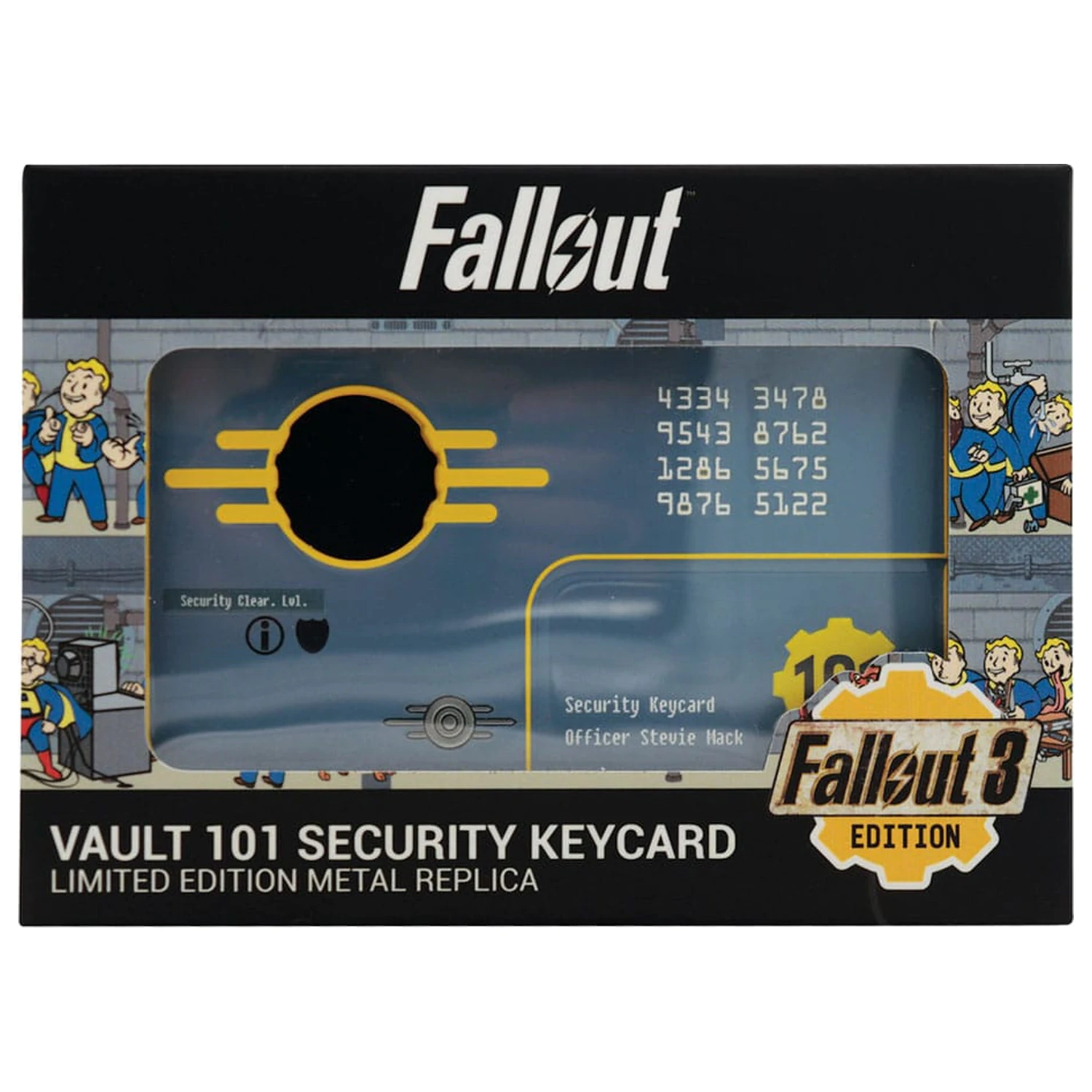 Fallout 3 replika bezpečnostnej prístupovej karty Vault 101, limitovaná edícia produktová fotografia