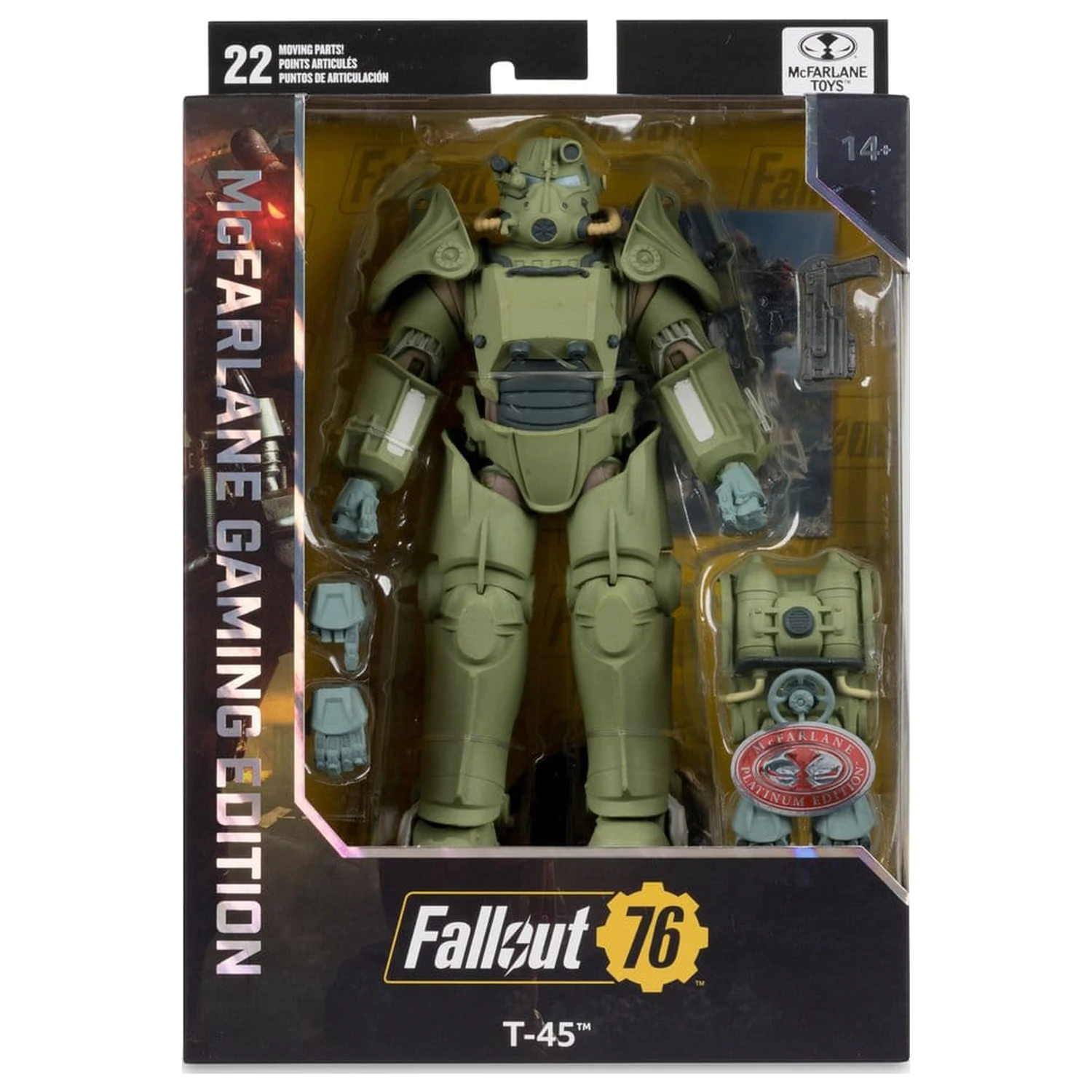 Fallout 76 Gaming Edition akčná figúrka T-45 Military Armor (Red Platinum Edition) 20 cm produktová fotografia