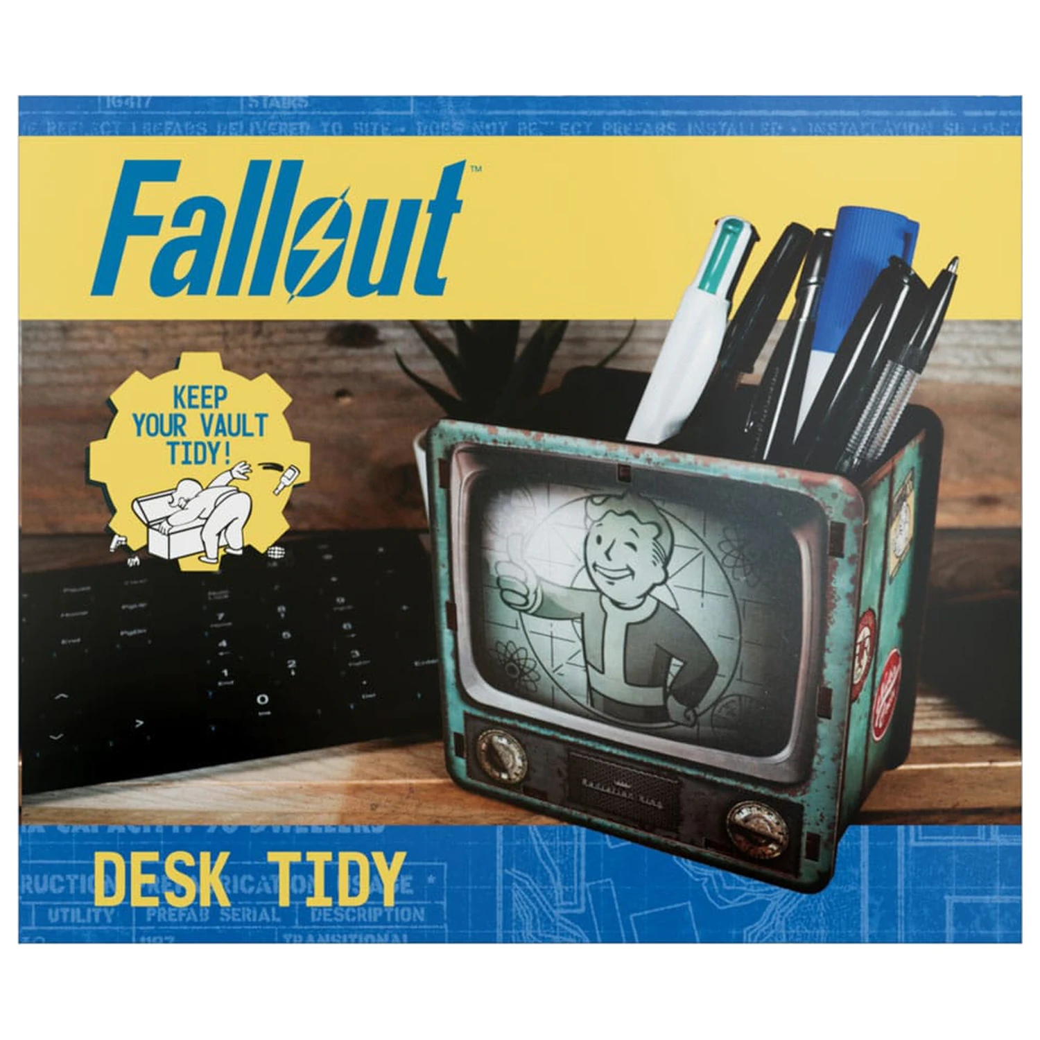 Fallout Stolný organizér produktová fotografia