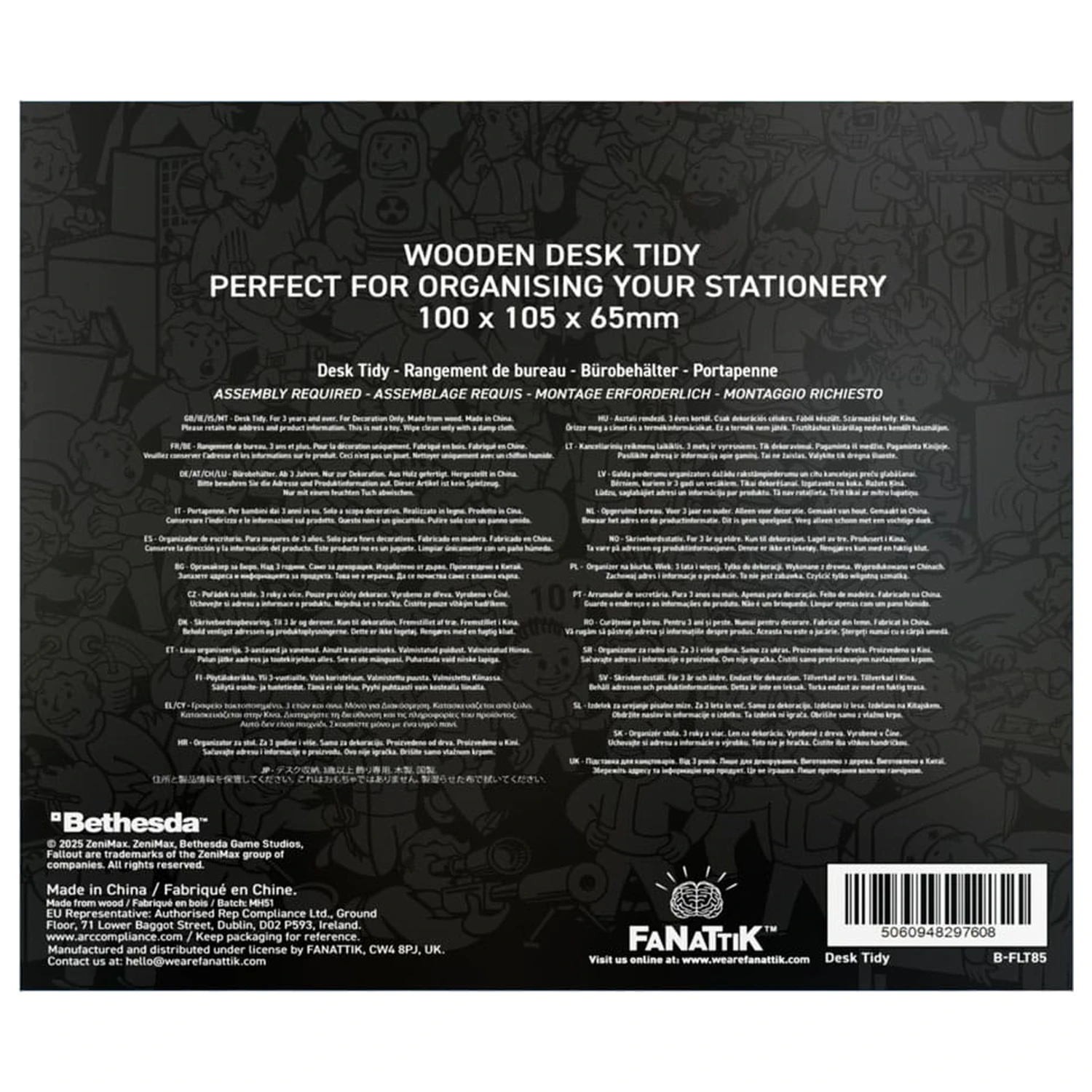 Fallout Stolný organizér produktová fotografia