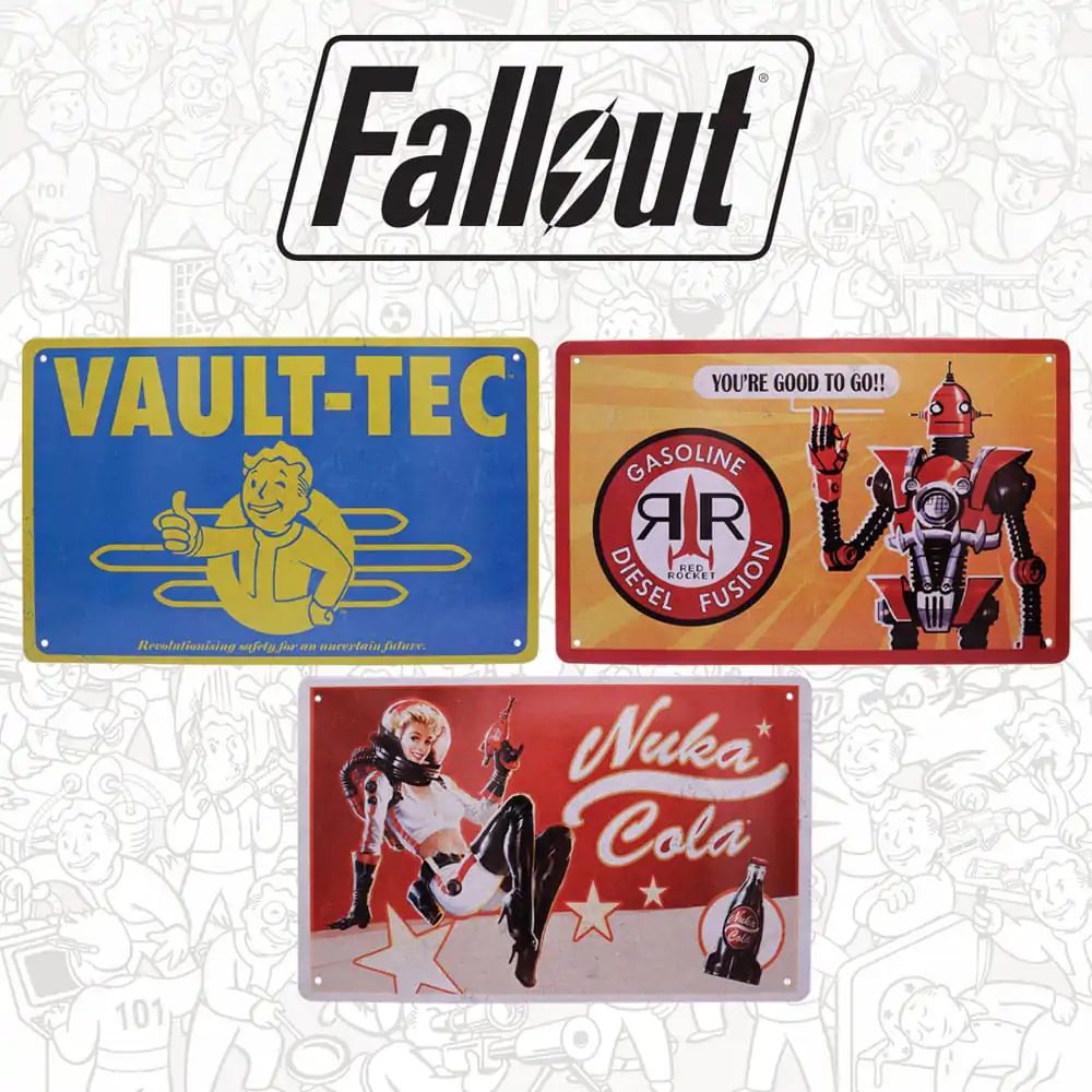 Fallout Tin Signs 3 ks Plechové značky termékfotó