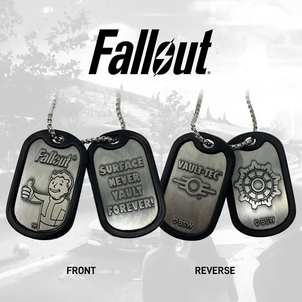 Fallout Vojenské známky s guličkovou retiazkou Logo produktová fotografia