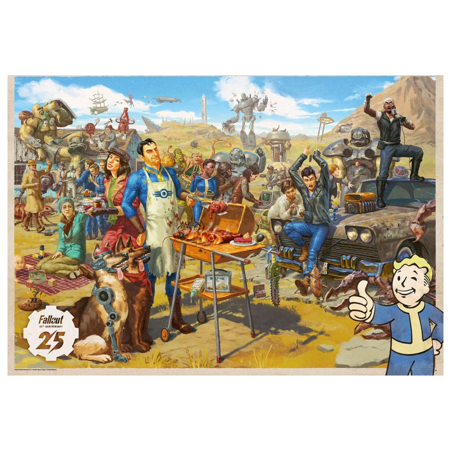 Darčeková sada Fallout Kolekcia Fallout Vault Loot (puzzle, ponožky, figúrka a krúžok na kľúče) produktová fotografia