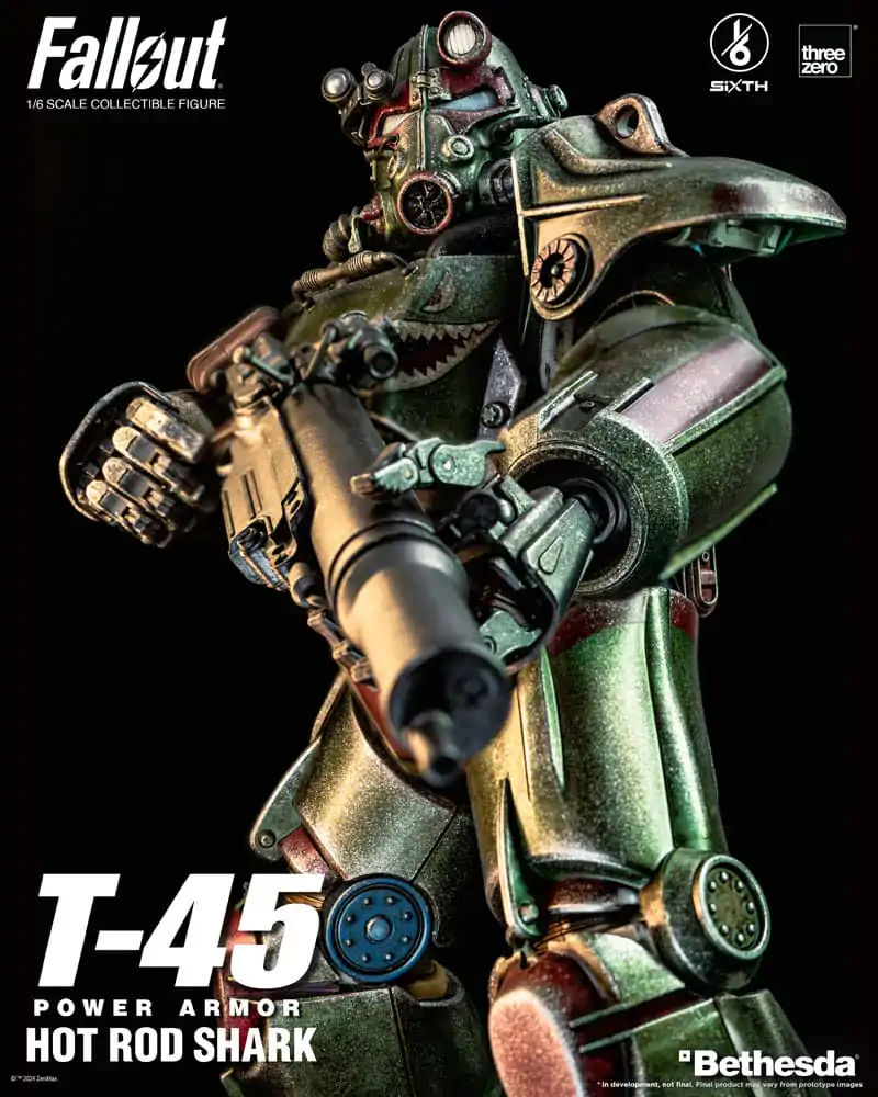 Fallout FigZero Akčná figúrka 1/6 T-45 Hot Rod Shark Power Armor 37 cm produktová fotografia